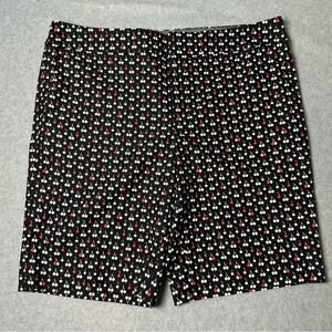 Banana Republic Hampton Fit Cherry Print Shorts‎ Black Red White Womens 10
